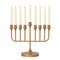 Vintiquewise Wall Mount 9-Branch Hanukkah Menorah Illuminated Display Contemporary Decorative Accent Judaica Centerpiece and Meaningful Gift for Hanukkah Celebrations, Modern Black